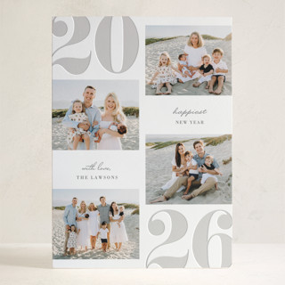 New Year Stamp Letterpress Holiday Photo Cards