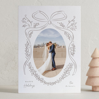 Provincial Wreath Letterpress Holiday Photo Cards