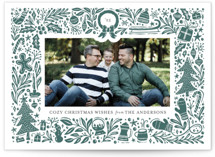 cozy christmas Letterpress Holiday Photo Cards