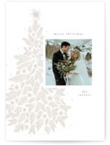 Whimsical Tree Letterpress Holiday Photo Cards