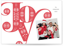 Scandi Joy Letterpress Holiday Photo Cards