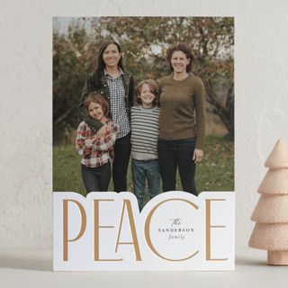 Peace Letterpress Holiday Photo Cards