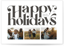 Bold Holiday Letterpress Holiday Photo Cards