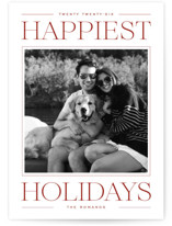 Modern Editorial Holiday Photo Mount Cards