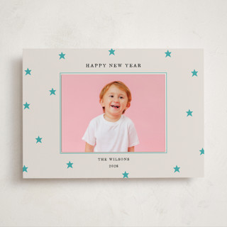 Tiny Star Confetti Holiday Photo Mount Cards
