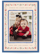 Festive Embroidery Holiday Photo Mount Cards