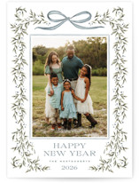 Laurel Wreath Holiday Photo Mount Cards