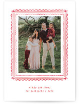 Hand-drawn ribbon frame Holiday Photo Mount Cards