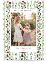 Vintage ribbon Holiday Photo Mount Cards