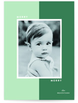 Retro Block Holiday Photo Mount Cards
