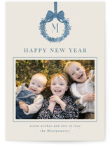 Winter Monogram Holiday Photo Mount Cards