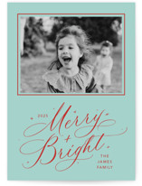 Bright Laughter Holiday Photo Mount Cards