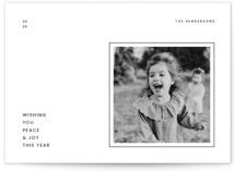 Minimal Wishes Holiday Photo Mount Cards