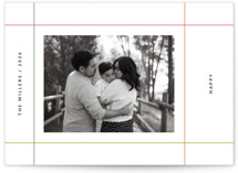 simple grid Holiday Photo Mount Cards