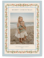 Heirloom coastal frame Holiday Photo Mount Cards