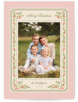 Classic holly Holiday Photo Mount Cards