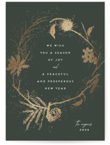 woodland shimmer Foil-Pressed Holiday Cards