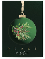 vintage bauble Foil-Pressed Holiday Cards