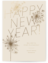 Sparkling New Year Foil-Pressed Holiday Cards