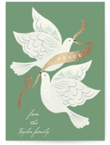 Peace Birds Foil-Pressed Holiday Cards