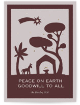 Holy Night Foil-Pressed Holiday Cards