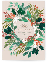 Foliage Wreath Holiday Cards