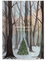 Silent Night Woods Holiday Cards