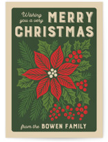 Poinsettia Seeds Holiday Cards