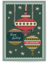 Mid-century Ornaments Holiday Cards