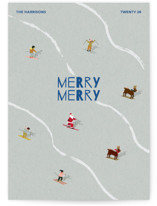 Santa Slopes Holiday Cards