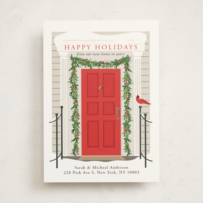 Piccadilly Greetings Weihnachtskarte „Our House To Yours“ – Moderne Grußkarte 20,3 X 15,2 Cm, Inkl. Umschlag, Made In UK