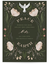 Botanical Peace on Earth Holiday Cards