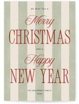 Striped Type Holiday Cards
