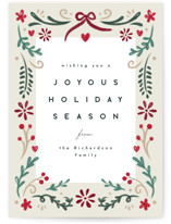 Charcoal Border Holiday Cards