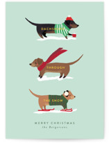 Dachshund Through the Snows Holiday Cards