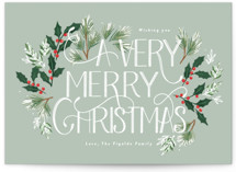 A Very Merry Christmas Botanicals Holiday Cards