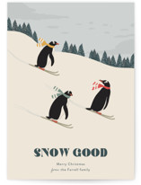 Skiing Penguins Holiday Cards