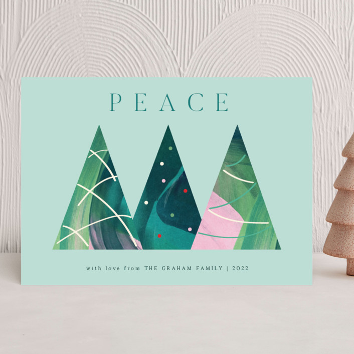 abstract trees Holiday Cards by Elly Minted