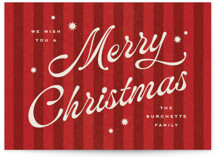 Retro Candy Stripe Holiday Cards