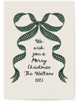 Gingham Ribbon Holiday Cards