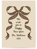 Gingham Ribbon Holiday Cards