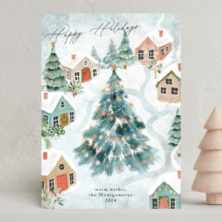 Festive Village Holiday Cards
