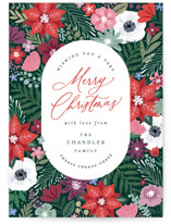 Festive Christmas Floral Holiday Cards