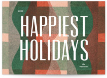 waved plaid Holiday Cards