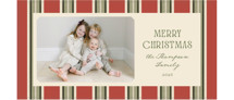 Antique Stripes Tall Holiday Cards