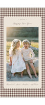 Gingham Vintage Tall Holiday Cards