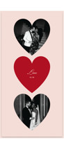 trois heart Tall Holiday Cards