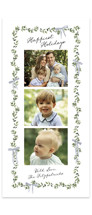 Bow Adorned Garland Tall Holiday Cards