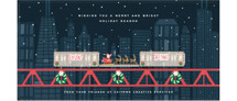 Chicago Santa Train Tall Holiday Cards