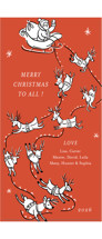 Santa and His Sleigh Tall Holiday Cards